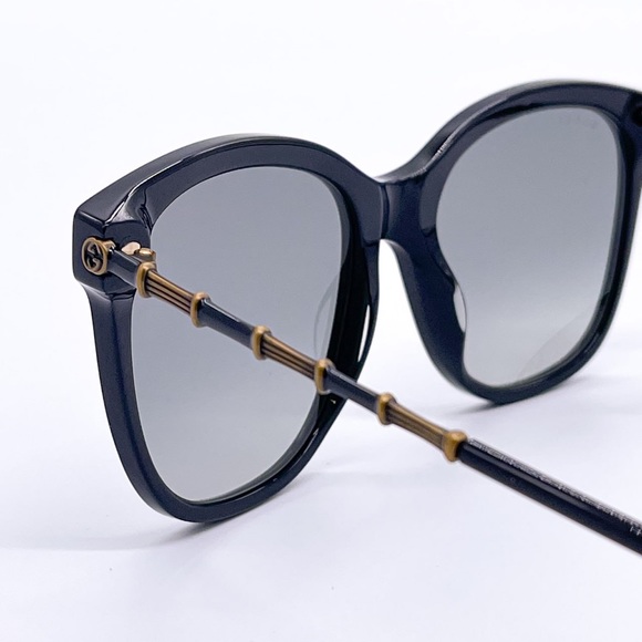 NEW GUCCI WOMEN BLACK GRAY CAT EYE SUNGLASSES GUCCI - Picture 6 of 7